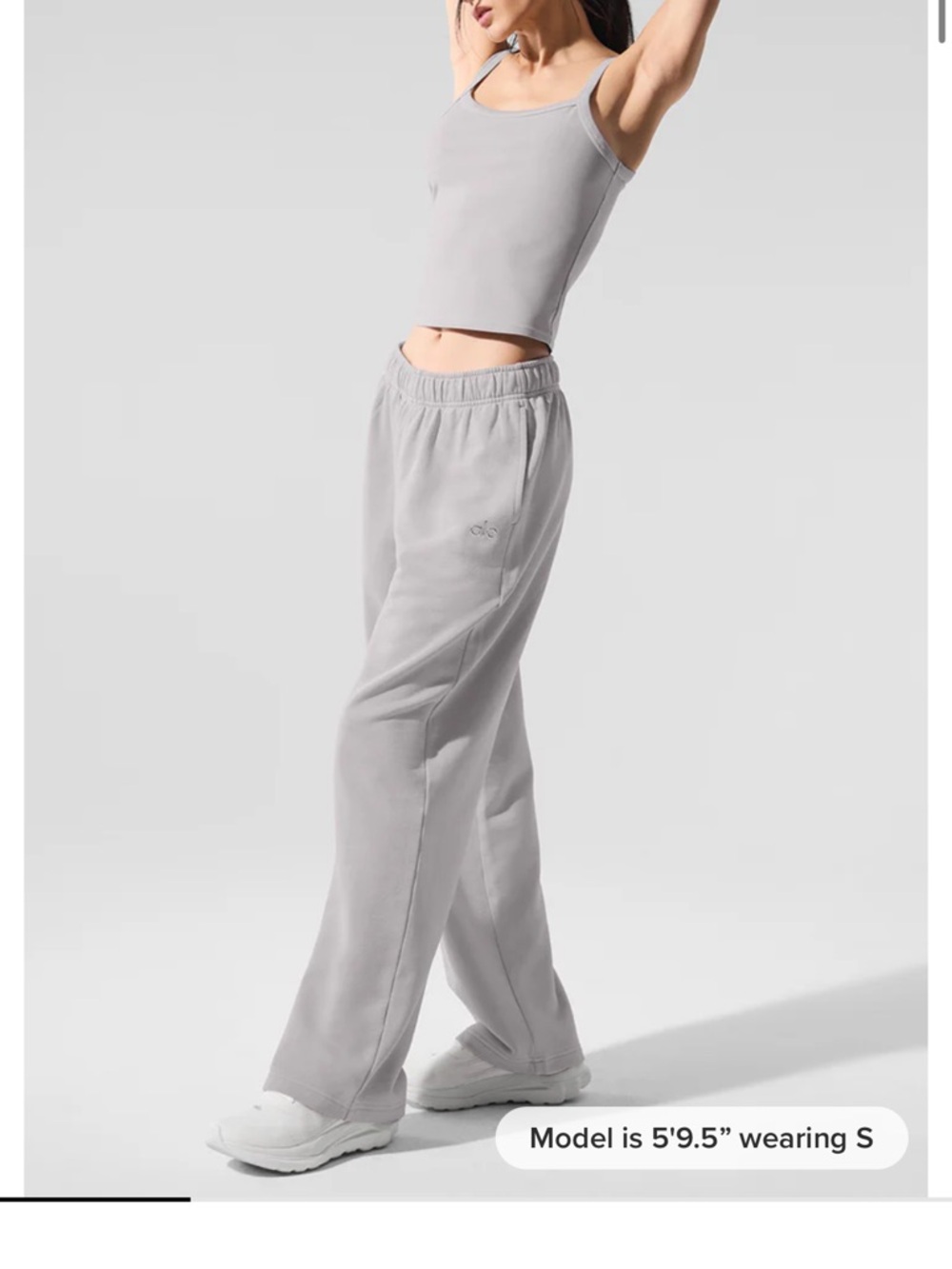 EUC Alo Washed Accolade Straight Leg Sweatpant M grey sky wash